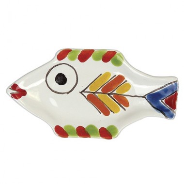 Ashtray Folk fish de simone pottery PC280FK-4 Ashtray Folk fish de simone pottery PC280FK-4